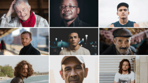 Collage mit unterschiedlichen Männern verschiedener Altersgruppen und Lebenssituationen - Symbol für Vielfalt, Menschlichkeit und neue Perspektiven auf Männlichkeit